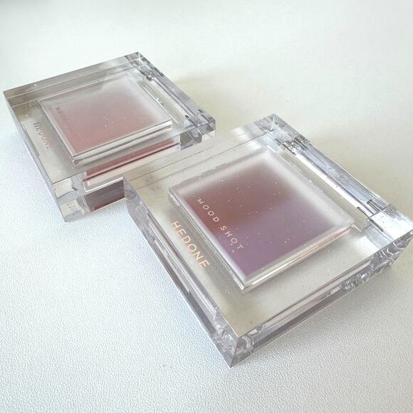 2 x HEDONE Mood Shot Two-Tone Paste Blush Poppy Lilac & Rosy Latte - Picture 10 of 10